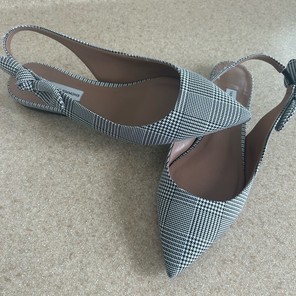 Tabitha Simmons Houndstooth Slingback Ballet Plai… - image 2